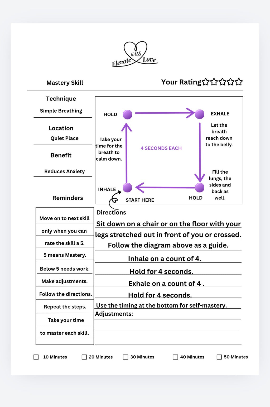 Inner Works Lessons- Mindfulness 3 Part Spiral Model