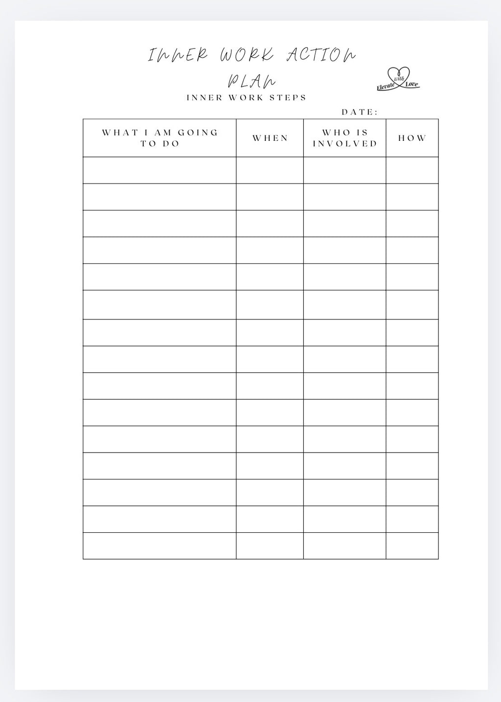 Inner Work Planner