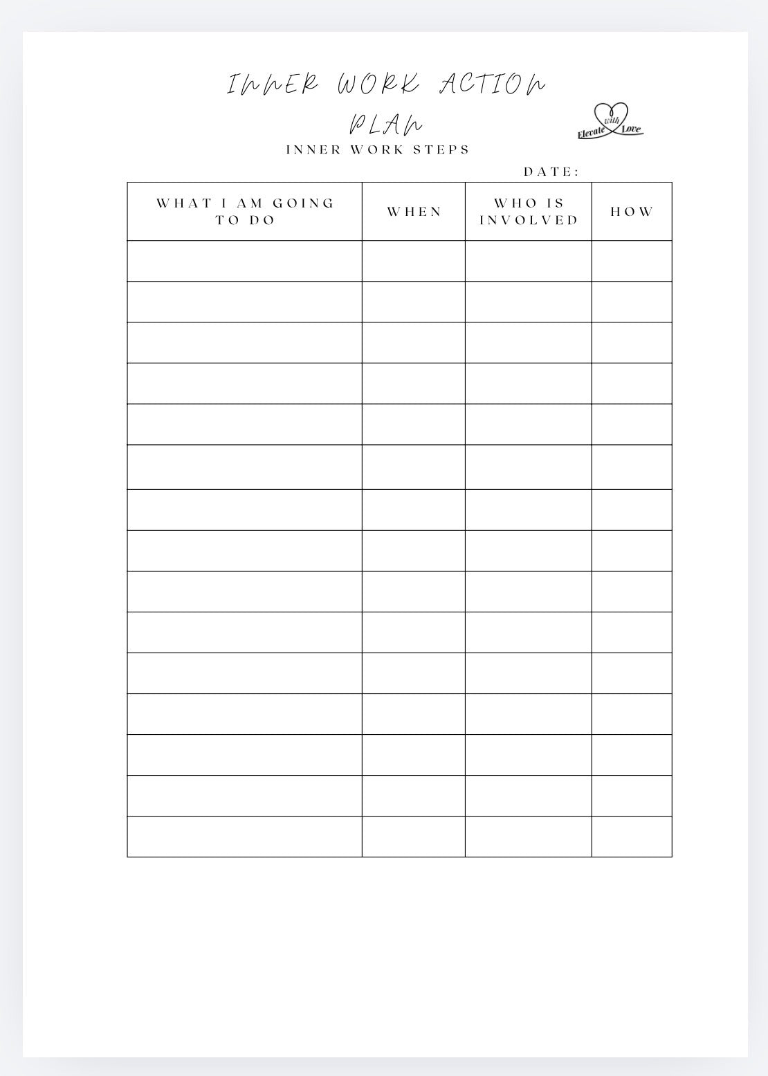 Inner Work Planner